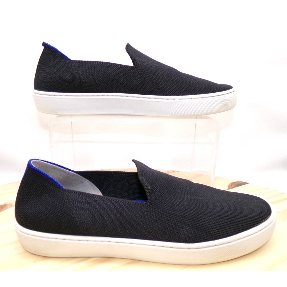 Rothys The Original Slip On Sneaker Womens Black Size 8.5 Knit  Shoes